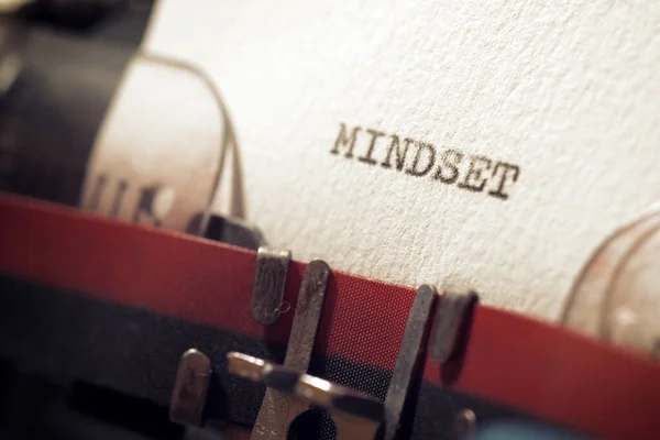 Word Mindset Written Typewriter — Stock Photo, Image