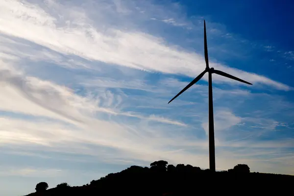 Elektrik Üretimi Için Rüzgar Türbini Huesca Ili Aragon Spanya — Stok fotoğraf
