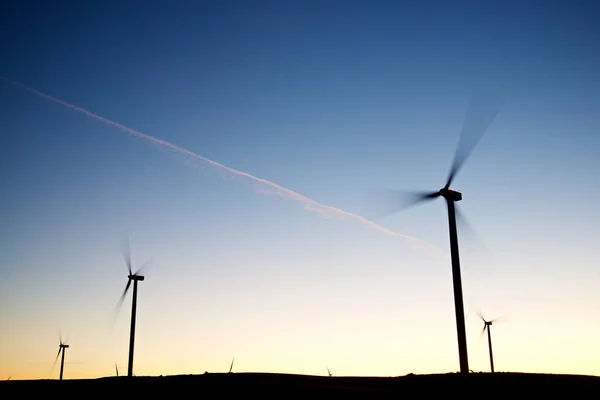 Wind Turbines Electric Power Production Zaragoza Province Aragon Spain — Stock Photo, Image