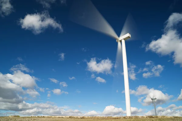 Wind Turbines Electric Power Production Zaragoza Province Aragon Spain — Stock Photo, Image