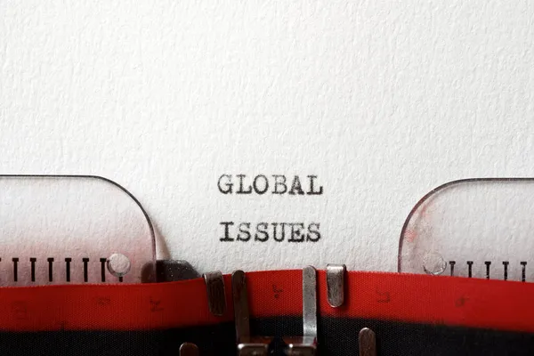 Global Issues Text Written Typewriter — Stock Photo, Image
