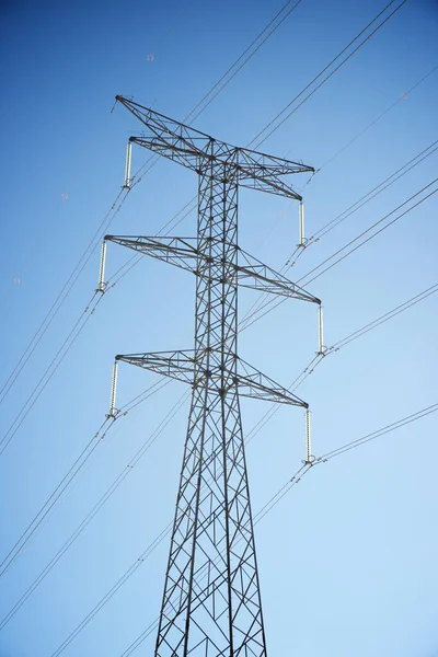 Línea Eléctrica Zaragoza Provincia Aragón España —  Fotos de Stock