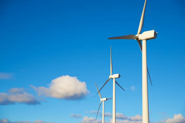 Turbinas Eólicas Para Producción Energía Eléctrica Provincia Zaragoza Aragón España —  Fotos de Stock