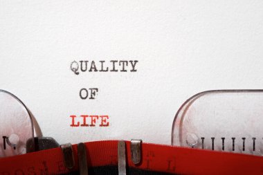 Daktiloyla yazılmış yaşam metninin kalitesi.