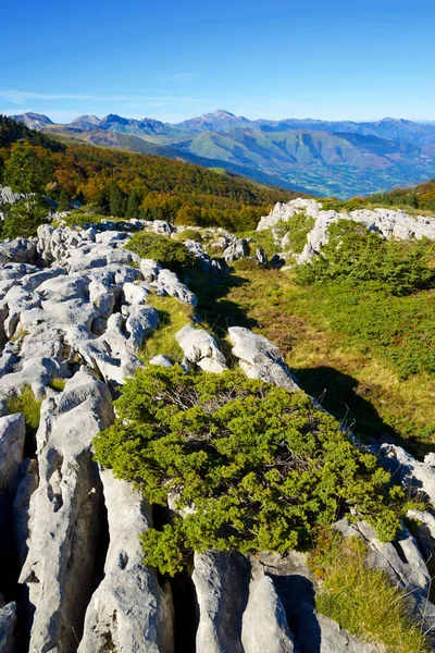 Осенний Пейзаж Пьер Сен Мартен Арет Пиренеи Франции — стоковое фото