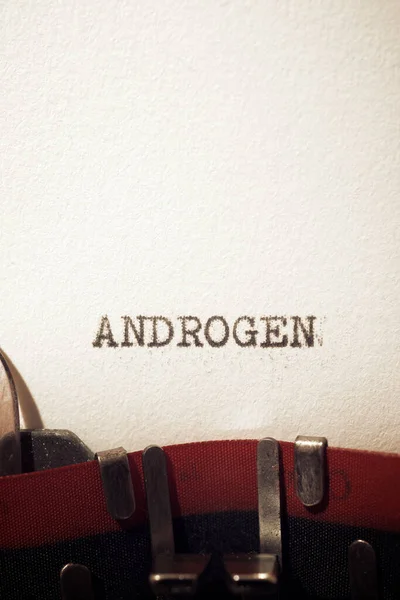 Κείμενο Androgen Γραμμένο Γραφομηχανή — Φωτογραφία Αρχείου