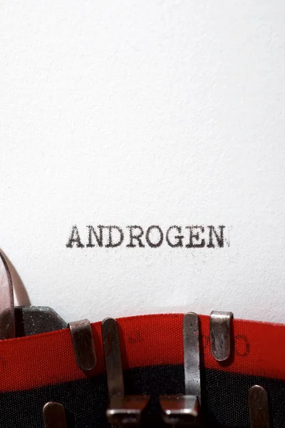 Androgeen Tekst Geschreven Met Een Typemachine — Stockfoto