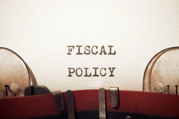 Fiscal Policy Text Written Typewriter — ストック写真