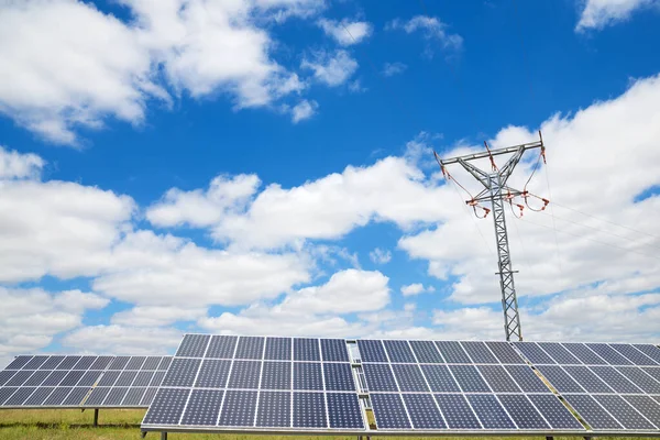 Enormes Paneles Solares Para Producción Eléctrica Provincia Burgos Castilla León —  Fotos de Stock