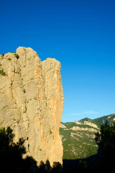 Rock Wall Named Masmut Rocks Penarroya Tastavins Teruel Province Aragon — Stock Photo, Image