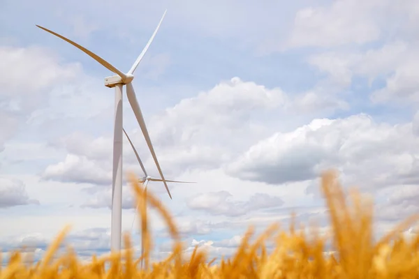 Turbinas Eólicas Para Produção Energia Elétrica Província Huesca Aragão Espanha — Fotografia de Stock