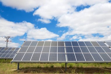 Huge solar panels for electric production in Burgos Province, Castilla Leon, Spain.