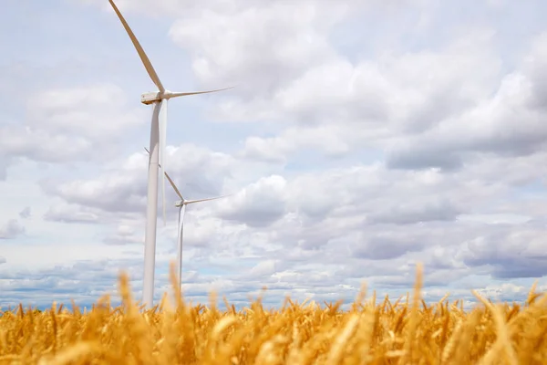 Turbinas Eólicas Para Producción Energía Eléctrica Provincia Huesca Aragón España — Foto de Stock