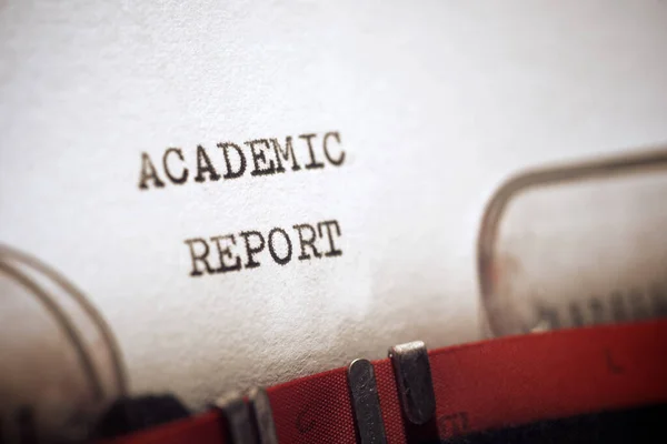 Academic Report Phrase Written Typewriter — Stock Photo, Image