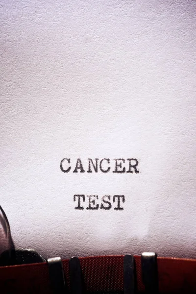 Cancer Test Phrase Written Typewriter — Stock Photo, Image