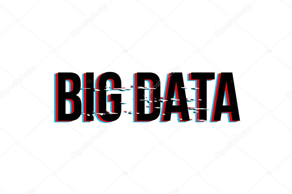 BIG DATA.Graphic abstract. Digital data visualization. Vector