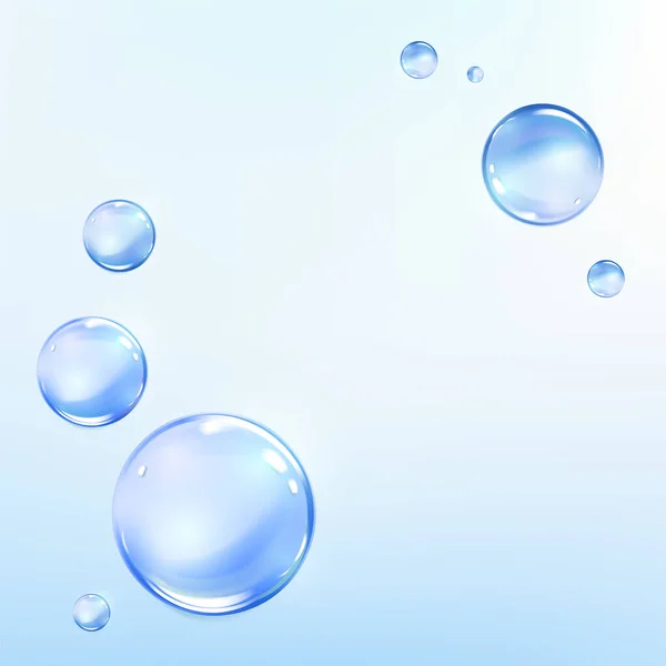 Burbujas Agua Brillando Fondo Naturaleza Aqua Fondo Elegante Elegante Gota — Vector de stock