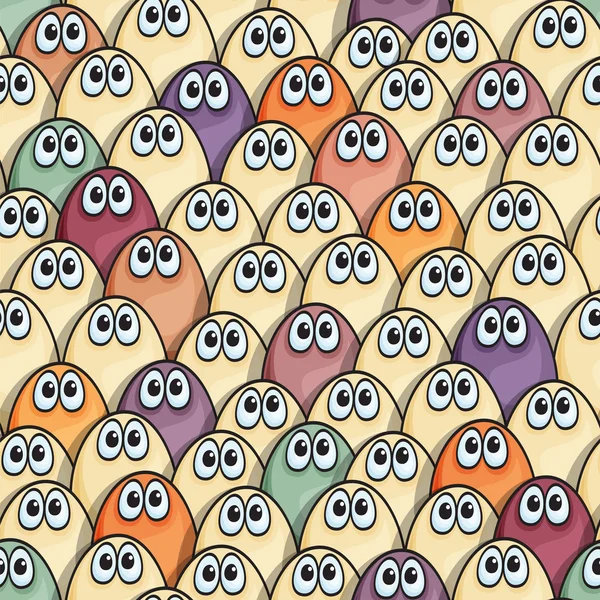 Seamless background with funny frightened eyes Royalty Free Stock Vectors