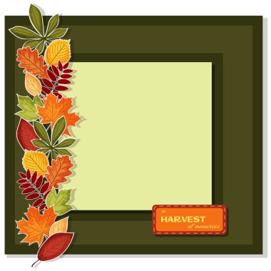 Vector fall frame with text clipart