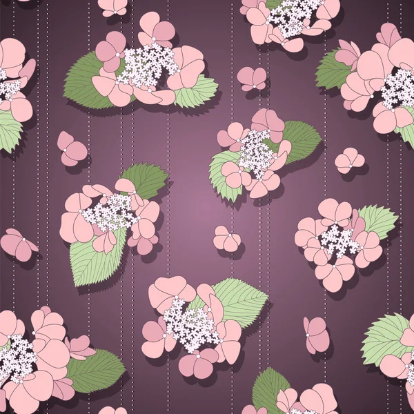 Violet motif floral sans couture — Image vectorielle