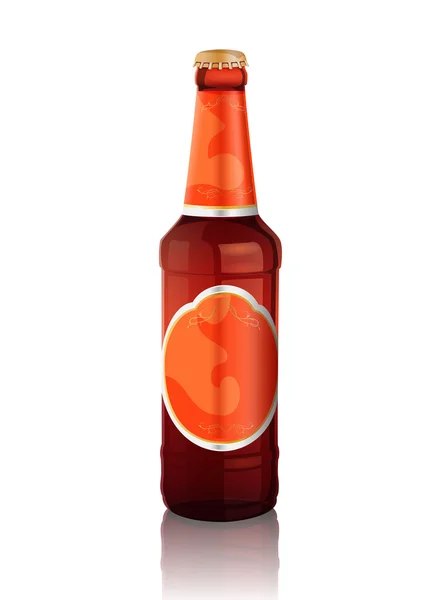 Realistische Bierflasche — Stockvektor