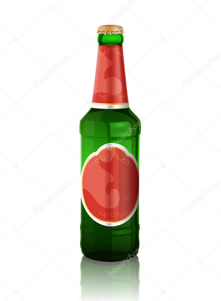 Vector illustration of beer bottle