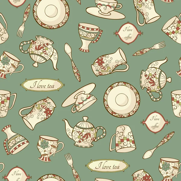 Vintage motif sans couture avec la Chine — Image vectorielle