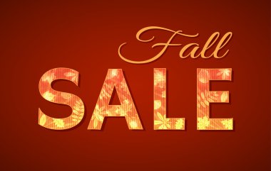 Sonbahar için fall satışı işareti