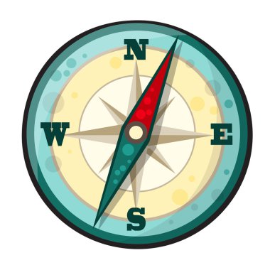 vektör karikatür pusula