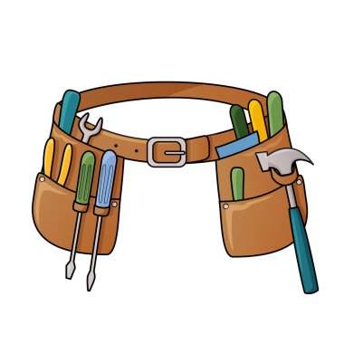 Stock illustration of tool belt clipart