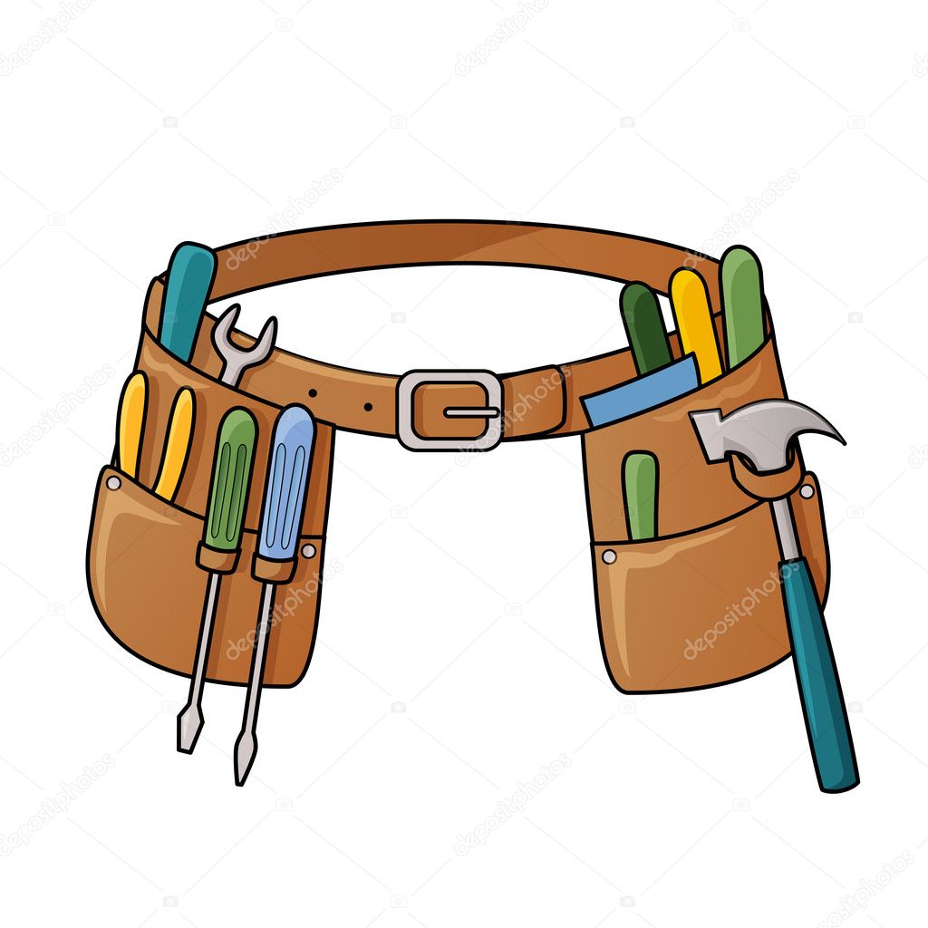 Stock illustration of tool belt