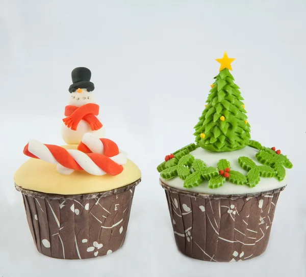Christmas tree cupcake/Christmas cupcake — Stock Photo, Image