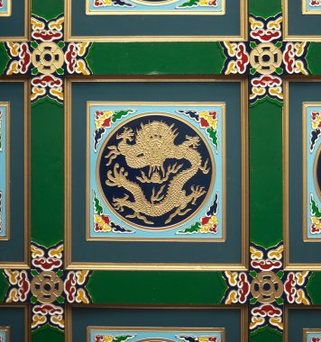 Çince ejderha ve phoenix güzel totem