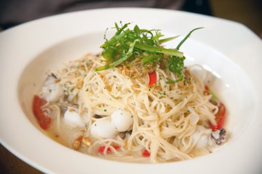 Deniz mahsulleri spagetti