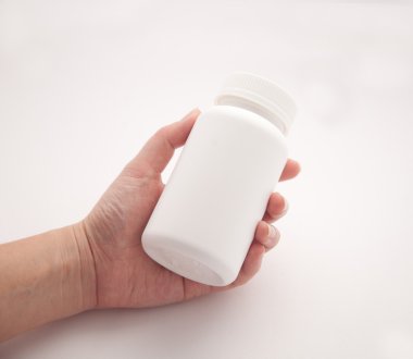 boş etiket ilaç şişe