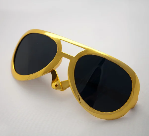 Gold party eyeglasses — Stock Photo, Image