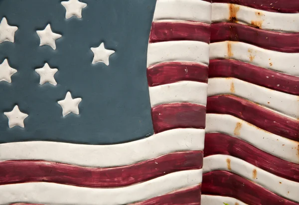 Verwitterte amerikanische Flagge — Stockfoto