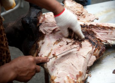 kızartma emzirmeyi pig