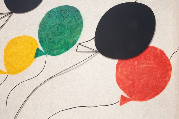 彩色气球绘画 — 图库照片