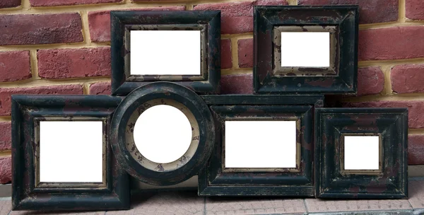 Retro wood photo frame — Stock Photo, Image