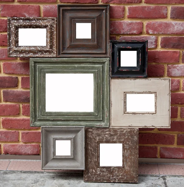 Retro wood photo frame — Stock Photo, Image