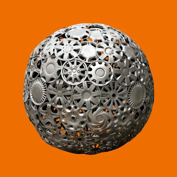 Hubcaps ball — Stock Photo, Image