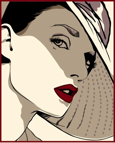 Mirada femenina — Vector de stock