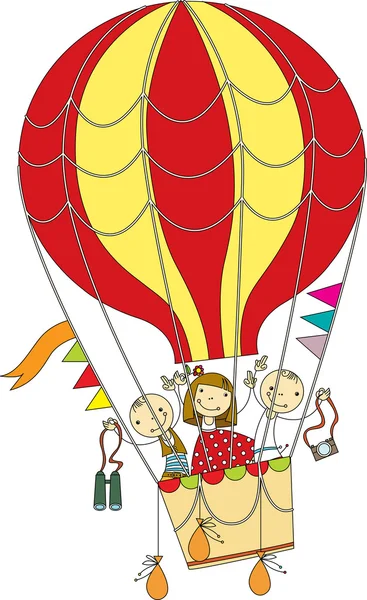 Πτήση αερόστατου — Διανυσματικό Αρχείο