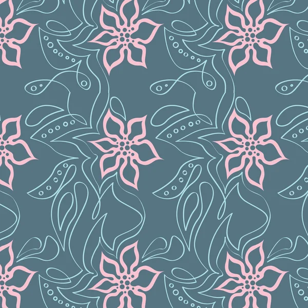 Patrón floral brillante — Vector de stock