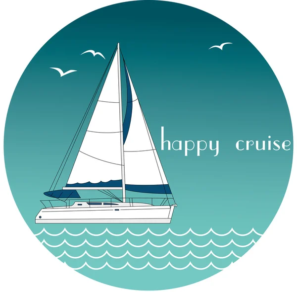 Crucero feliz — Archivo Imágenes Vectoriales