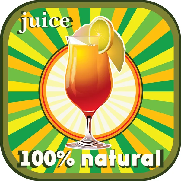 Naturlig juice — Stock vektor