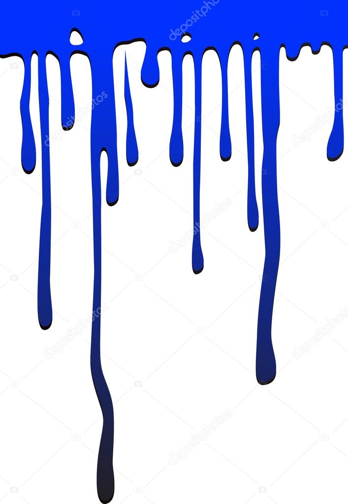 Blue flowing drops