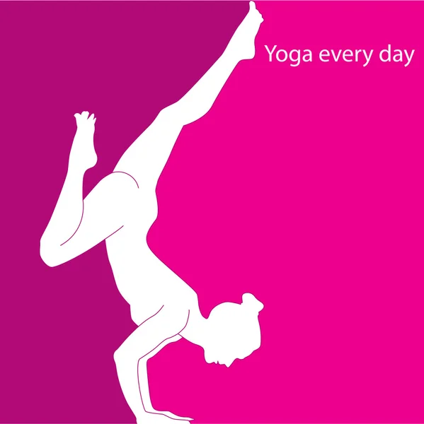 Yoga every day — Stock Vector