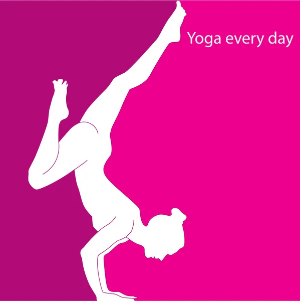 Yoga elke dag — Stockvector